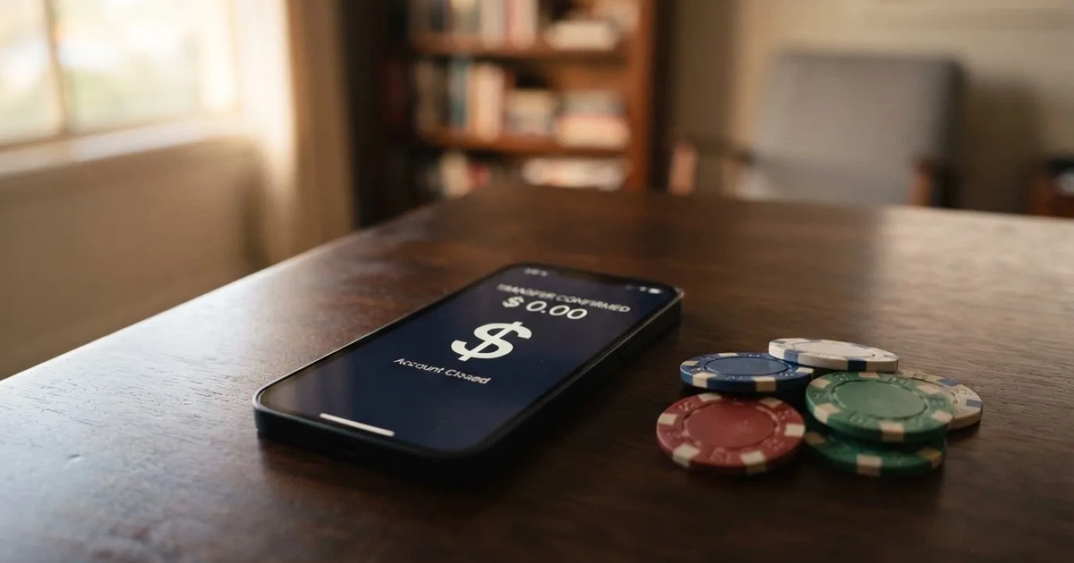 A phone displaying a bank transfer confirmation screen next to a stack of Australian dollar notes.